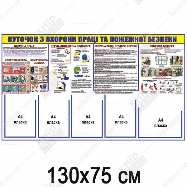 КУТОЧОК З ОХОРОНИ ПРАЦІ ТА ПОЖЕЖНОЇ БЕЗПЕКИ для столяра (17804)