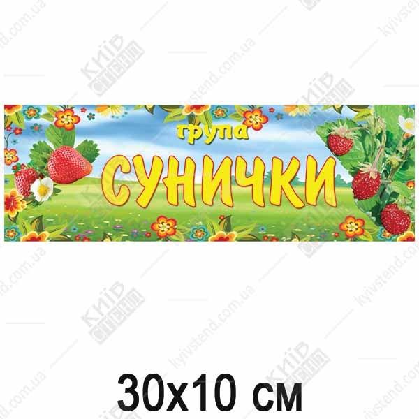 Табличка в дитячий садок для групи Сунички (19334)