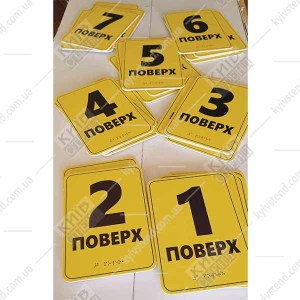 фотографія Тактильна табличка шрифтом Брайля 3 ПОВЕРХ (19340)