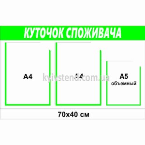 Куточок споживача у шкільній їдальні