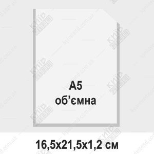 Пластикова кишеня А5 вертикальна з прозорого ПВХ зі срібною окантовкою, закріплена на настінному інформаційному стенді.