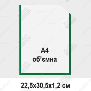 кишеня А4 вертикальна об'ємна біла